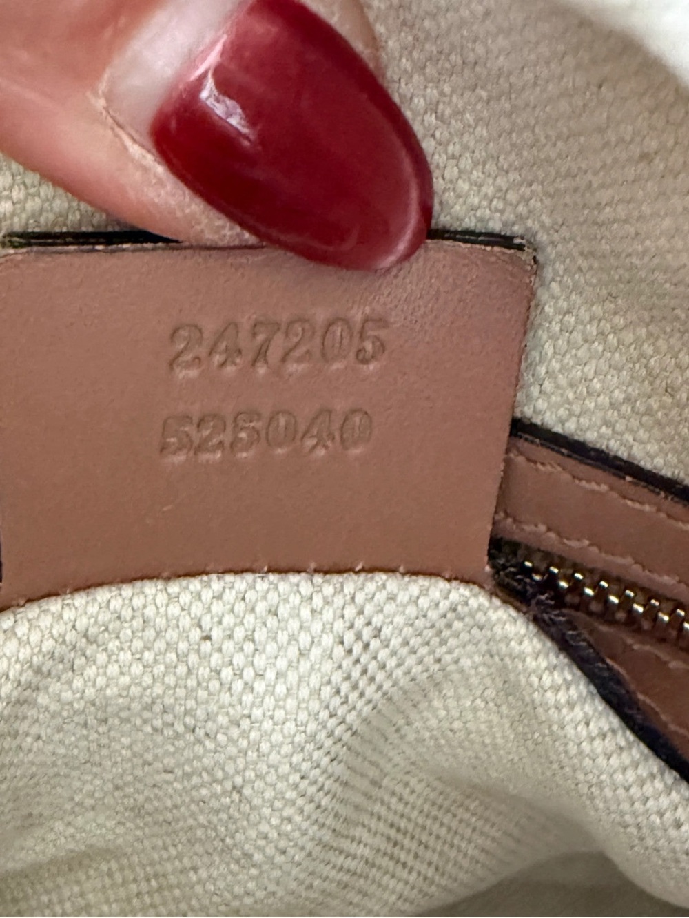 Gucci Beige GG Canvas Boston Bag with Pink and Burgundy Stripes - Picture 9 of 10